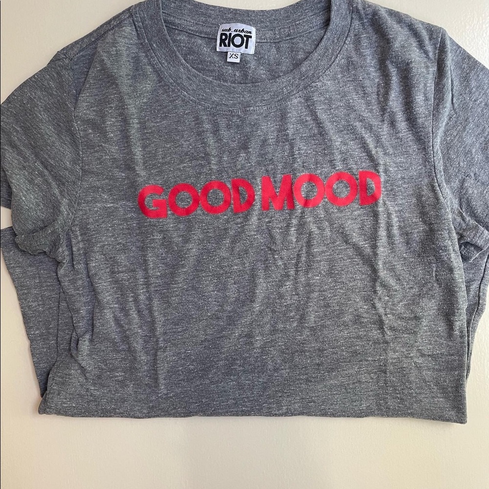 Urban Outfitters Good Mood Slogan Graphic tshirt